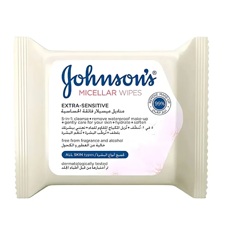 Johnsons Micellar Wipes Extra Sensitive 25's